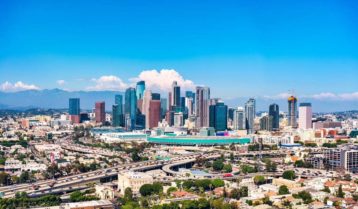 Anaheim California area skyline